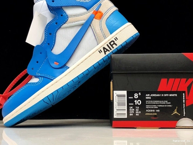 AQ0818-148 Powder Air UNC 1 Jordan Blue Off-White 0810